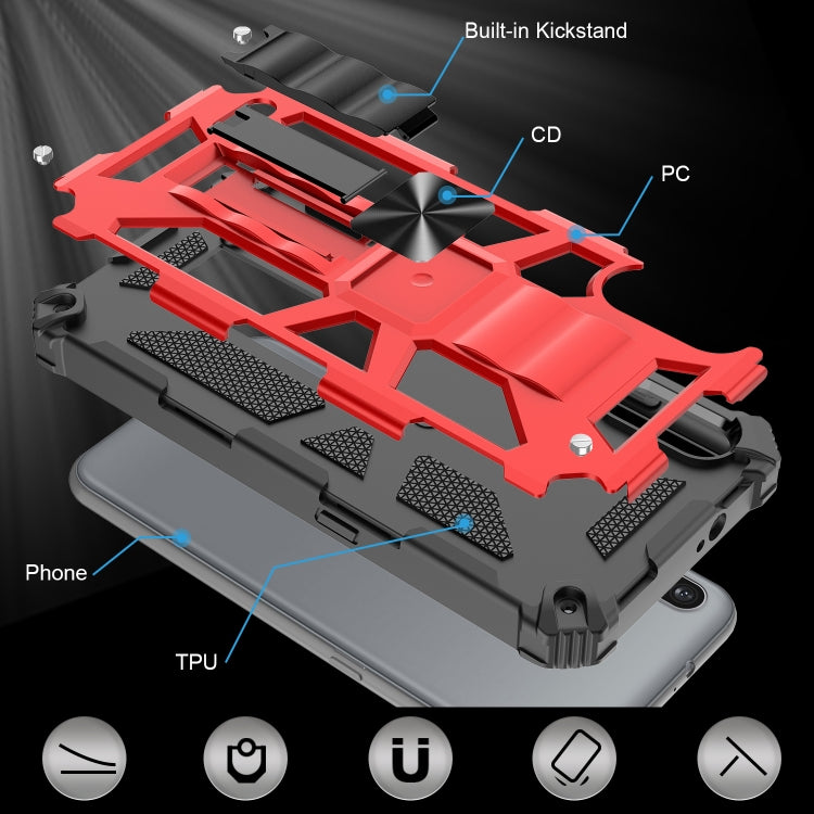 Shockproof TPU + PC Magnetic Protective Case with Holder, For LG K22