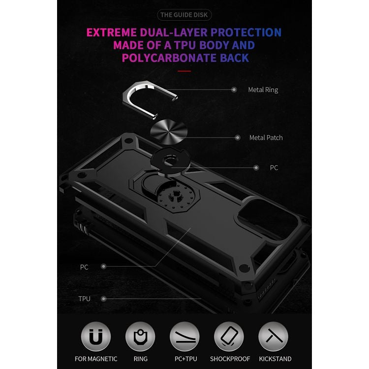 Shockproof TPU + PC Protective Case with 360 Degree Rotating Holder, For Motorola Moto G Stylus (2021), For Xiaomi Mi 11, For Xiaomi Redmi Note 9