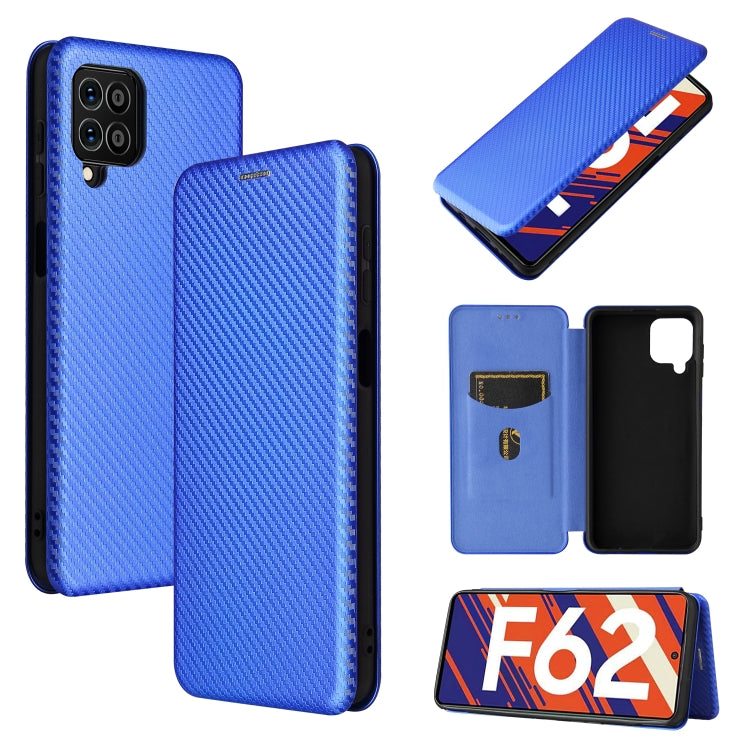 Carbon Fiber Texture Magnetic Horizontal Flip TPU + PC + PU Leather Case with Card Slot, For Asus ROG Phone 5, For Blackview BV6300 Pro, For Samsung Galaxy M62, For Samsung Galaxy F62