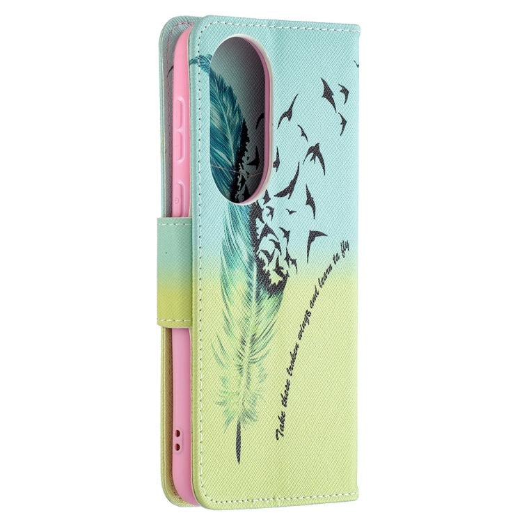 Colored Drawing Pattern Horizontal Flip Leather Case with Holder & Card Slots & Wallet, For Huawei P50, For Huawei P50 Pro, For LG K42