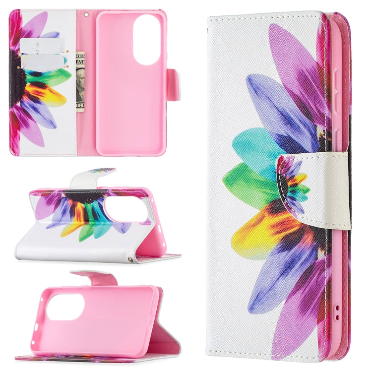 Colored Drawing Pattern Horizontal Flip Leather Case with Holder & Card Slots & Wallet, For Huawei P50, For Huawei P50 Pro, For LG K42