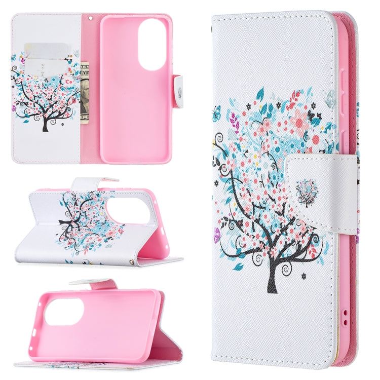 Colored Drawing Pattern Horizontal Flip Leather Case with Holder & Card Slots & Wallet, For Huawei P50, For Huawei P50 Pro, For LG K42