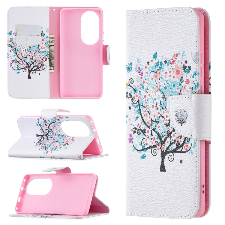 Colored Drawing Pattern Horizontal Flip Leather Case with Holder & Card Slots & Wallet, For Huawei P50, For Huawei P50 Pro, For LG K42