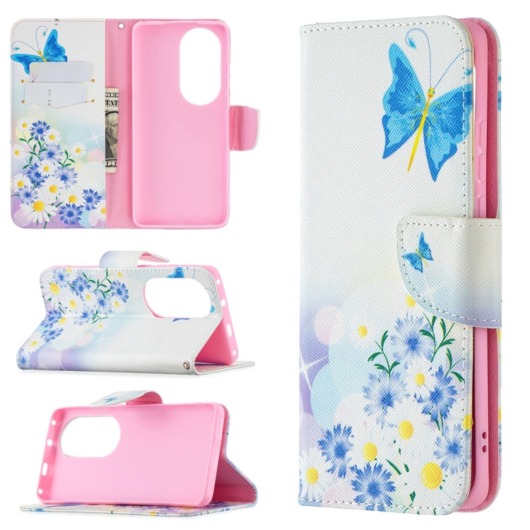 Colored Drawing Pattern Horizontal Flip Leather Case with Holder & Card Slots & Wallet, For Huawei P50, For Huawei P50 Pro, For LG K42