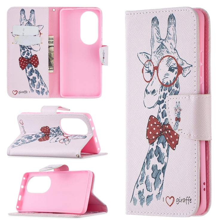 Colored Drawing Pattern Horizontal Flip Leather Case with Holder & Card Slots & Wallet, For Huawei P50, For Huawei P50 Pro, For LG K42