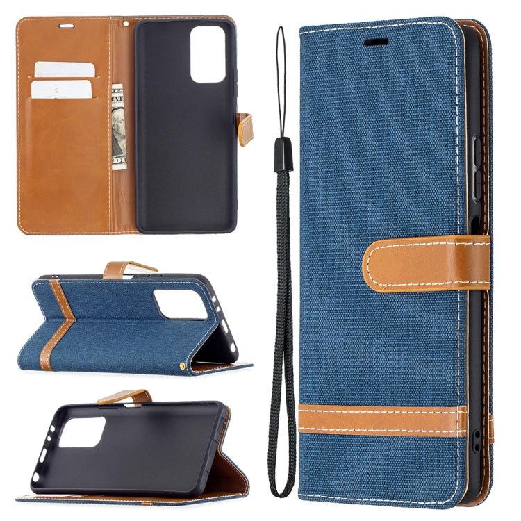 Color Matching Denim Texture Horizontal Flip Leather Case with Holder & Card Slots & Wallet & Lanyard, For LG K42, For Xiaomi Redmi Note 10 Pro, For Samsung Galaxy A02