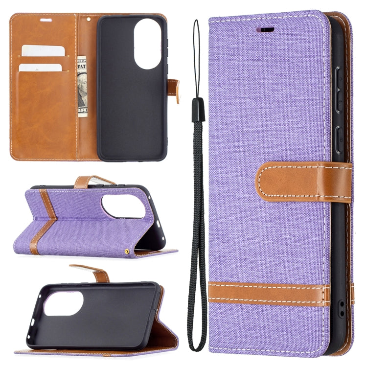 Color Matching Denim Texture Horizontal Flip Leather Case with Holder & Card Slots & Wallet & Lanyard, For Huawei P50