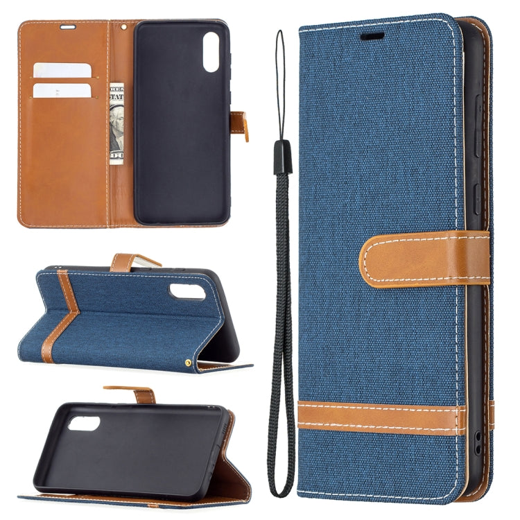 Color Matching Denim Texture Horizontal Flip Leather Case with Holder & Card Slots & Wallet & Lanyard, For LG K42, For Xiaomi Redmi Note 10 Pro, For Samsung Galaxy A02