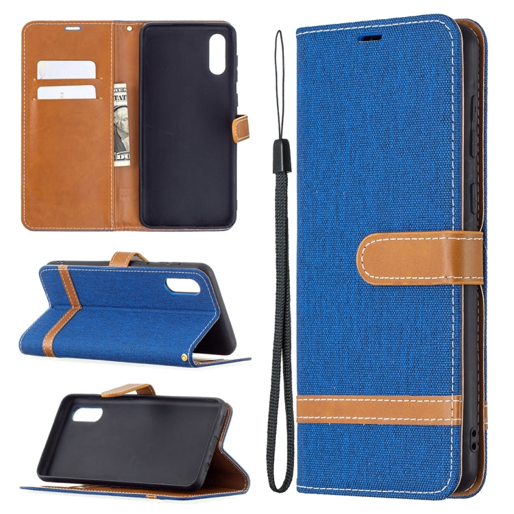 Color Matching Denim Texture Horizontal Flip Leather Case with Holder & Card Slots & Wallet & Lanyard, For LG K42, For Xiaomi Redmi Note 10 Pro, For Samsung Galaxy A02