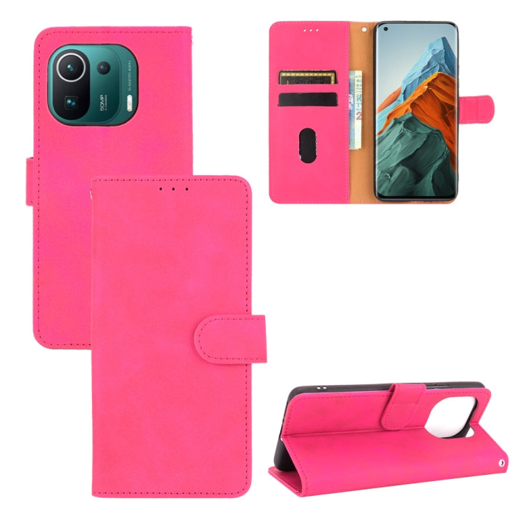 Solid Color Skin Feel Magnetic Buckle Horizontal Flip Calf Texture PU Leather Case with Holder & Card Slots & Wallet, For OPPO Realme C21, For Blackview BV6300 Pro, For Ulefone Note 11P, For Sony Xperia 1 III, For Xiaomi Mi 11 Ultra, For Xiaomi Mi 11 Pro