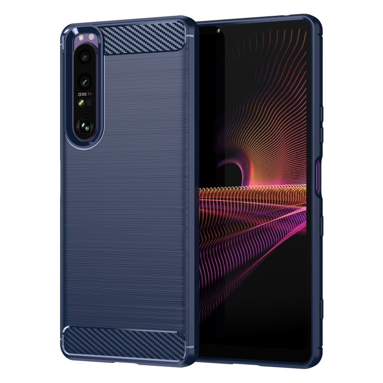 Brushed Texture Carbon Fiber TPU Case, For Sony Xperia 10 III, For Sony Xperia 1 III