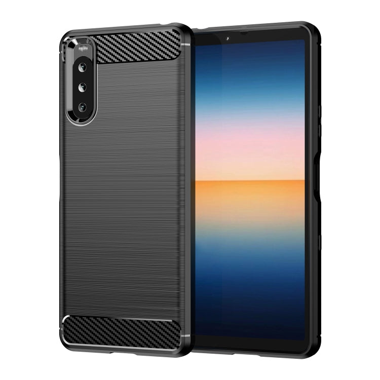 Brushed Texture Carbon Fiber TPU Case, For Sony Xperia 10 III, For Sony Xperia 1 III