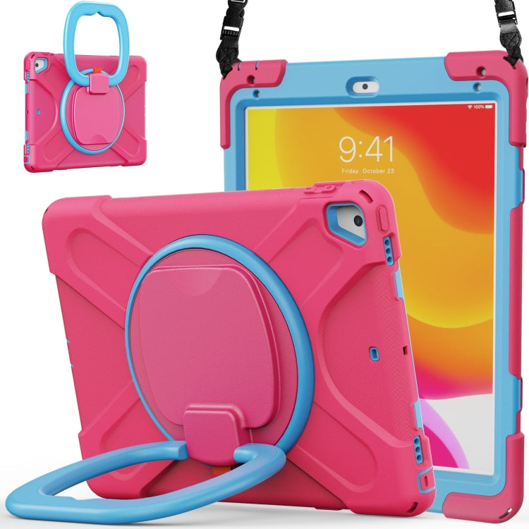 Silicone + PC Protective Case with Holder & Shoulder Strap, For iPad 9.7 inch (2018/2017), For Samsung Galaxy Tab A 8.0 (2019) T290 / T295