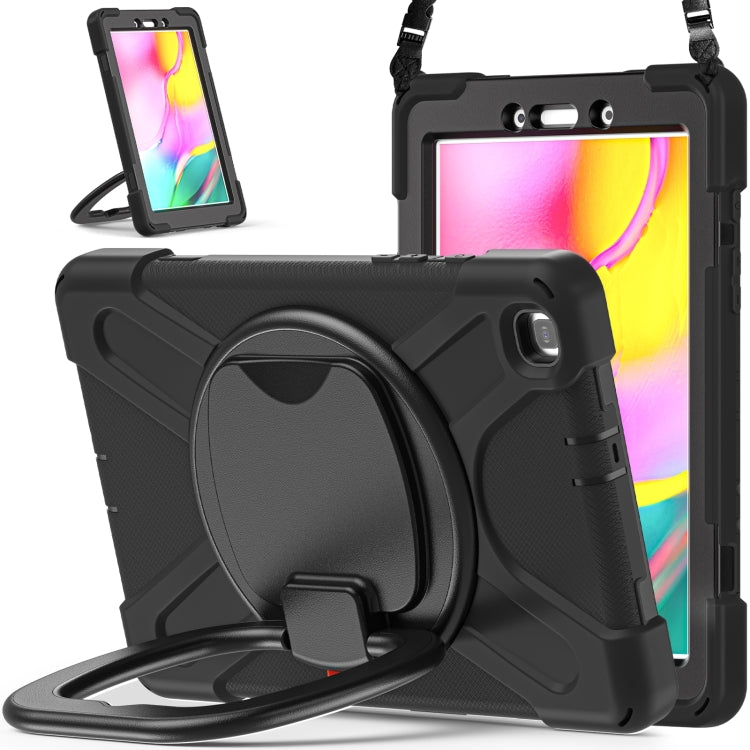 Silicone + PC Protective Case with Holder & Shoulder Strap, For iPad 9.7 inch (2018/2017), For Samsung Galaxy Tab A 8.0 (2019) T290 / T295