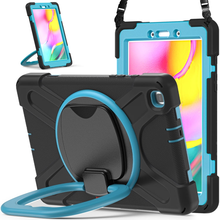 Silicone + PC Protective Case with Holder & Shoulder Strap, For iPad 9.7 inch (2018/2017), For Samsung Galaxy Tab A 8.0 (2019) T290 / T295