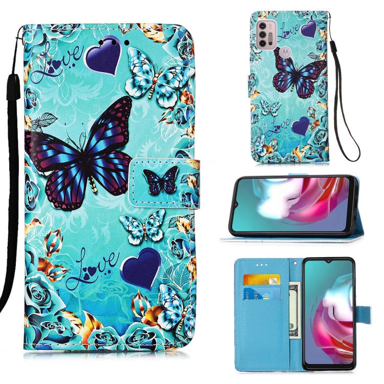 Colored Drawing Pattern Plain Weave Horizontal Flip Leather Case with Holder & Card Slot & Wallet & Lanyard