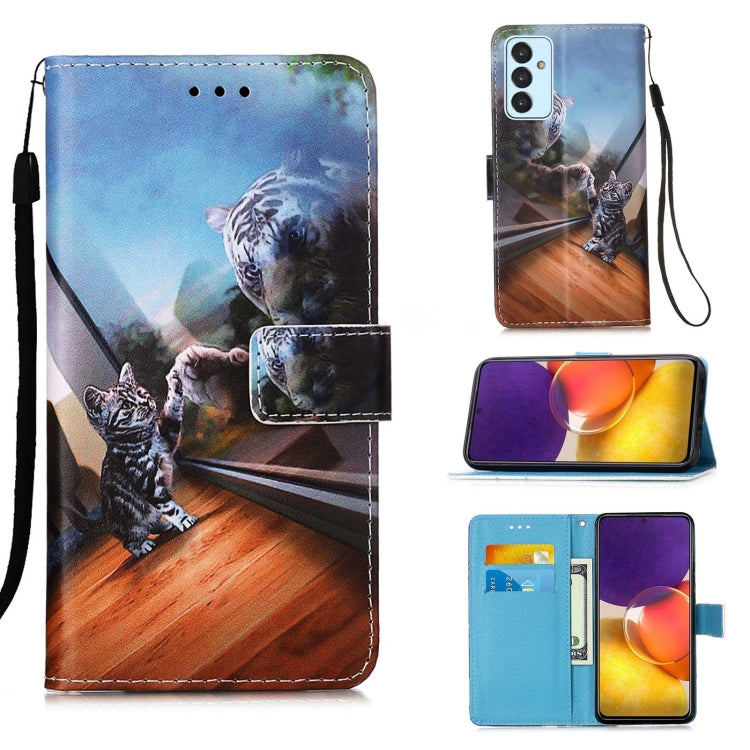 Colored Drawing Pattern Plain Weave Horizontal Flip Leather Case with Holder & Card Slot & Wallet & Lanyard, For Samsung Galaxy A82 5G, For Samsung Galaxy Xcover 5