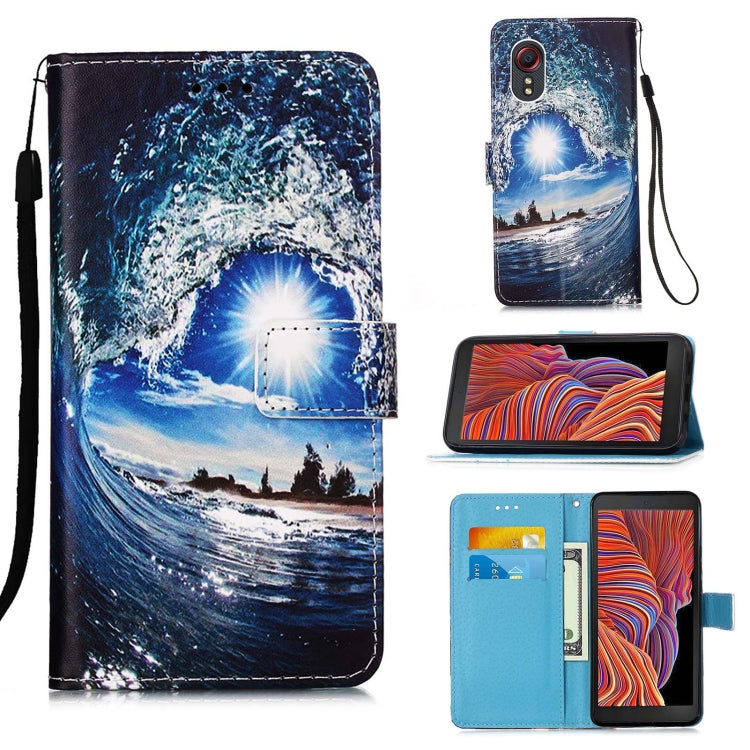 Colored Drawing Pattern Plain Weave Horizontal Flip Leather Case with Holder & Card Slot & Wallet & Lanyard, For Samsung Galaxy A82 5G, For Samsung Galaxy Xcover 5