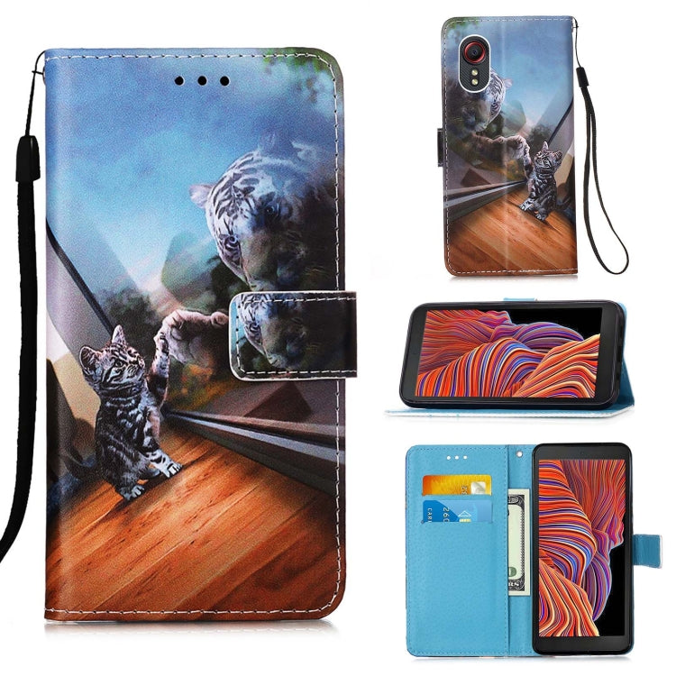 Colored Drawing Pattern Plain Weave Horizontal Flip Leather Case with Holder & Card Slot & Wallet & Lanyard, For Samsung Galaxy A82 5G, For Samsung Galaxy Xcover 5