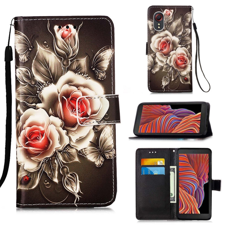 Colored Drawing Pattern Plain Weave Horizontal Flip Leather Case with Holder & Card Slot & Wallet & Lanyard, For Samsung Galaxy A82 5G, For Samsung Galaxy Xcover 5