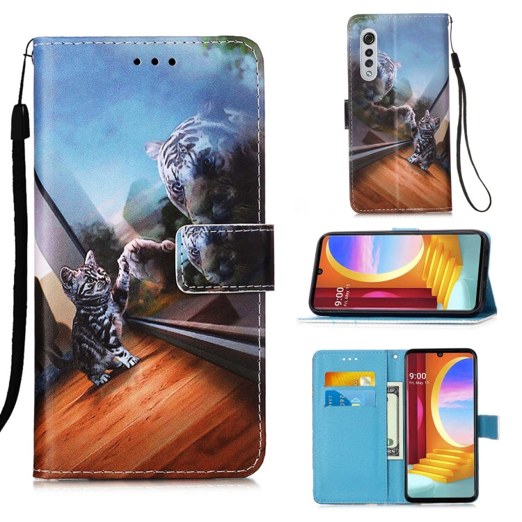 Colored Drawing Pattern Plain Weave Horizontal Flip Leather Case with Holder & Card Slot & Wallet & Lanyard, For Motorola Moto G100 / Edge S, For LG Velvet 2 Pro