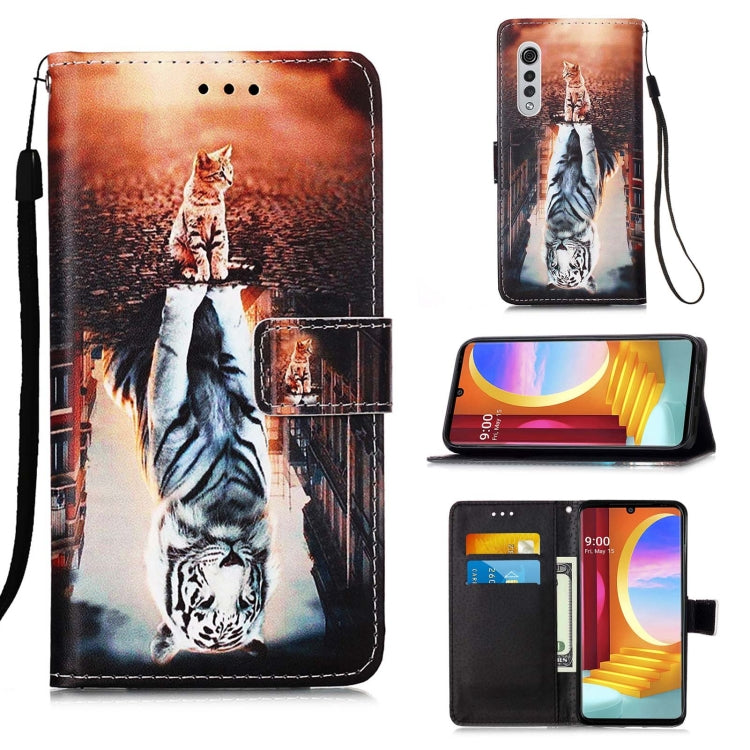 Colored Drawing Pattern Plain Weave Horizontal Flip Leather Case with Holder & Card Slot & Wallet & Lanyard, For Motorola Moto G100 / Edge S, For LG Velvet 2 Pro