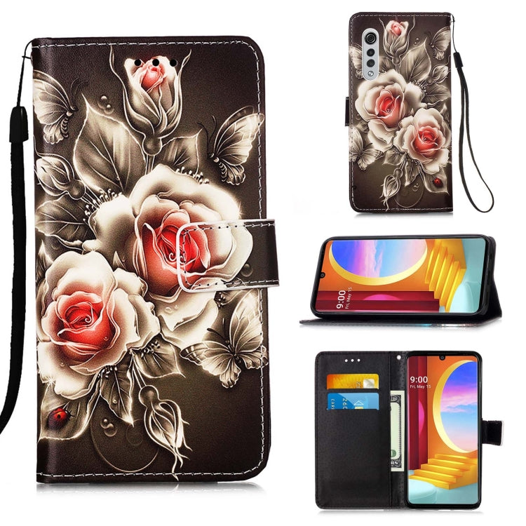 Colored Drawing Pattern Plain Weave Horizontal Flip Leather Case with Holder & Card Slot & Wallet & Lanyard, For Motorola Moto G100 / Edge S, For LG Velvet 2 Pro