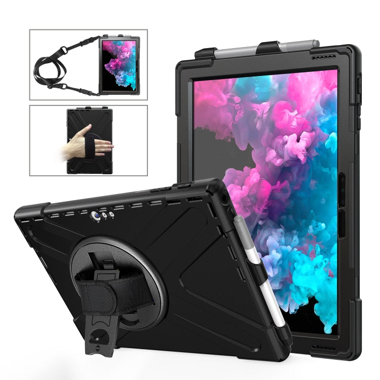 Shockproof Colorful Silicone + PC Protective Case with Holder & Hand Strap & Pen Slot, For Microsoft Surface Pro 4 / 5, For Microsoft Surface Pro 6 / 7