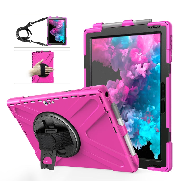 Shockproof Colorful Silicone + PC Protective Case with Holder & Hand Strap & Pen Slot, For Microsoft Surface Pro 4 / 5, For Microsoft Surface Pro 6 / 7