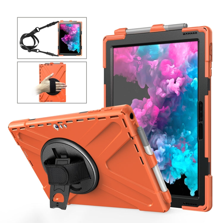 Shockproof Colorful Silicone + PC Protective Case with Holder & Hand Strap & Pen Slot, For Microsoft Surface Pro 4 / 5, For Microsoft Surface Pro 6 / 7