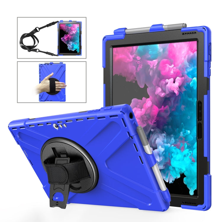 Shockproof Colorful Silicone + PC Protective Case with Holder & Hand Strap & Pen Slot, For Microsoft Surface Pro 4 / 5, For Microsoft Surface Pro 6 / 7