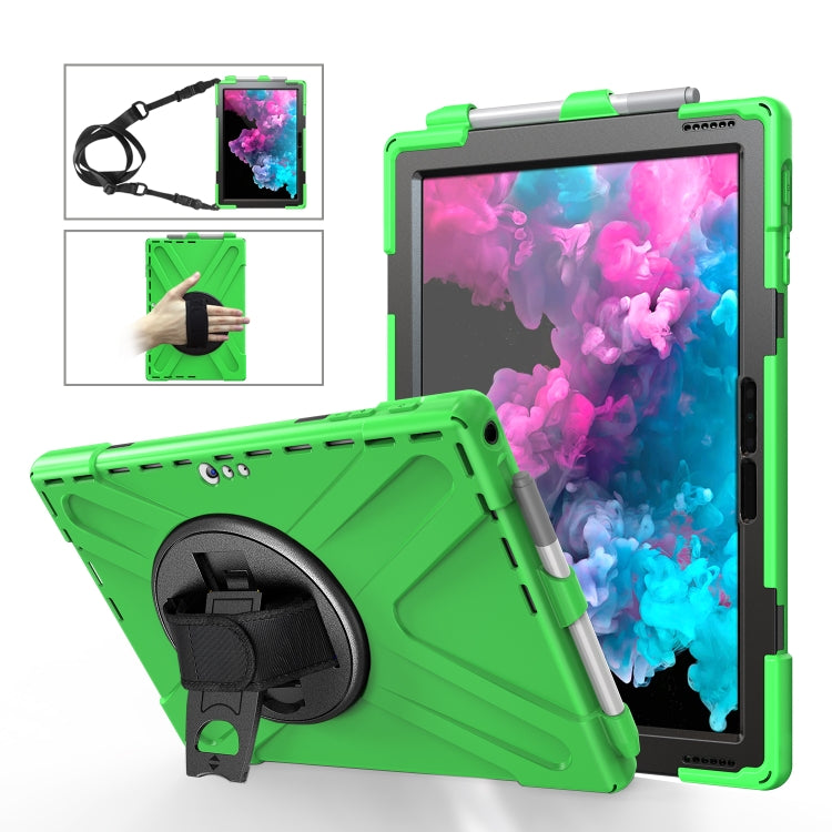 Shockproof Colorful Silicone + PC Protective Case with Holder & Hand Strap & Pen Slot, For Microsoft Surface Pro 4 / 5, For Microsoft Surface Pro 6 / 7