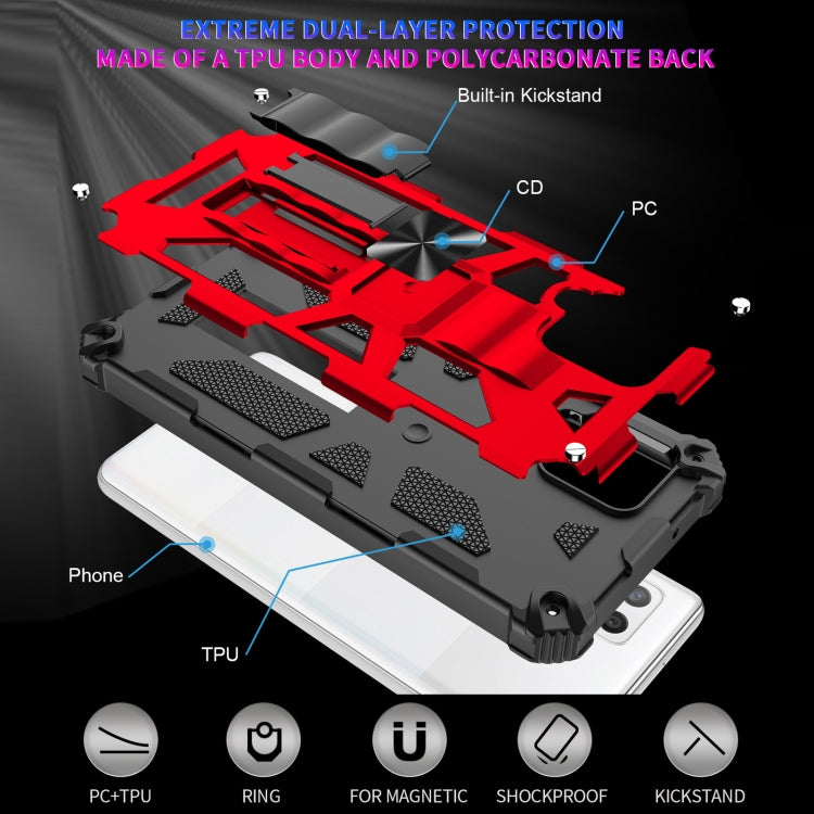 Shockproof TPU + PC Magnetic Protective Case with Holder, For Samsung Galaxy A42 5G, For LG K53