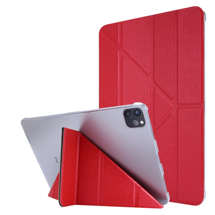 Silk Texture Horizontal Deformation Flip Leather Case with Holder, For iPad Air 13 2024 / iPad Pro 12.9 2022 / 2021, For iPad Pro 11 2022 / 2021