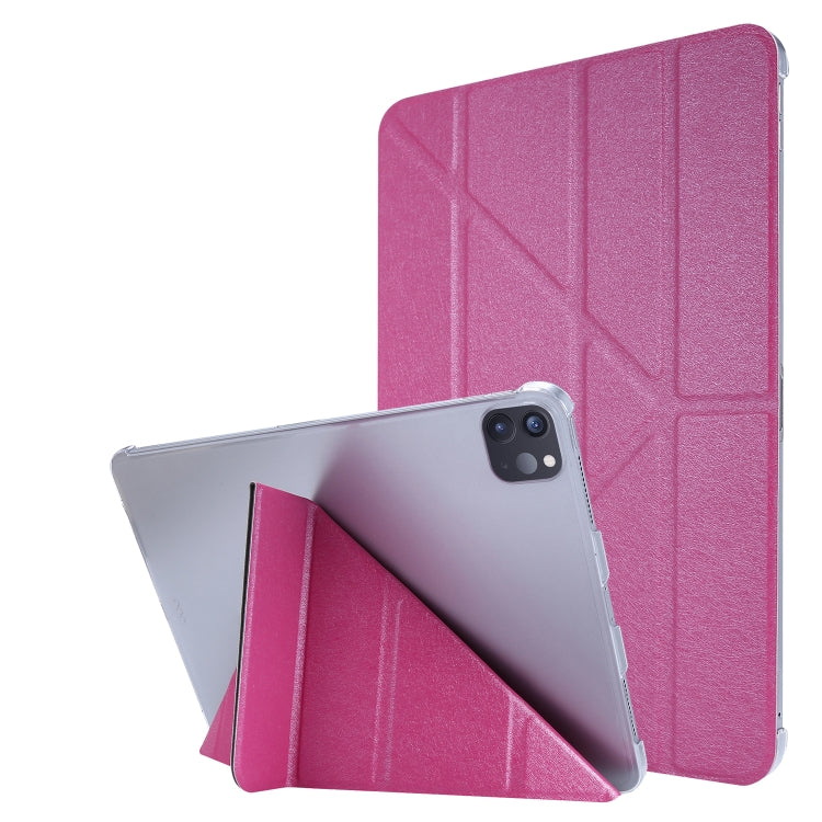 Silk Texture Horizontal Deformation Flip Leather Case with Holder, For iPad Air 13 2024 / iPad Pro 12.9 2022 / 2021, For iPad Pro 11 2022 / 2021