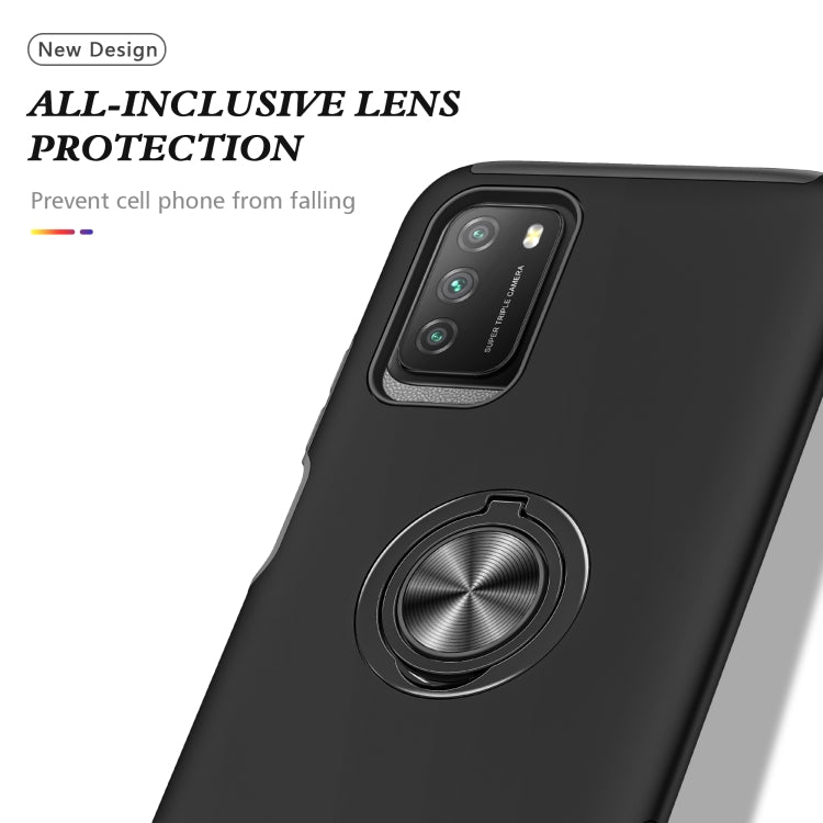 PC + TPU Shockproof Magnetic Protective Case with Invisible Ring Holder, For Xiaomi Poco M3, For Xiaomi Redmi Note9 4G, For Xiaomi Redmi 9C