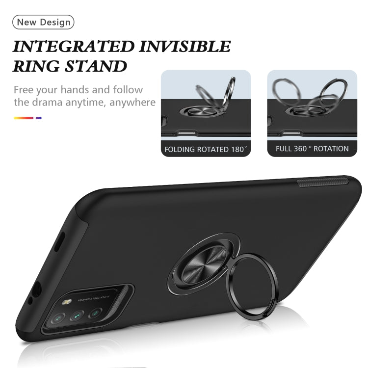 PC + TPU Shockproof Magnetic Protective Case with Invisible Ring Holder, For Xiaomi Poco M3, For Xiaomi Redmi Note9 4G, For Xiaomi Redmi 9C