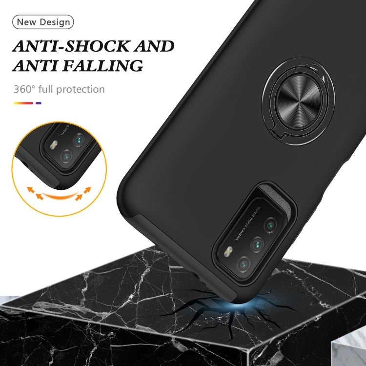 PC + TPU Shockproof Magnetic Protective Case with Invisible Ring Holder, For Xiaomi Poco M3, For Xiaomi Redmi Note9 4G, For Xiaomi Redmi 9C