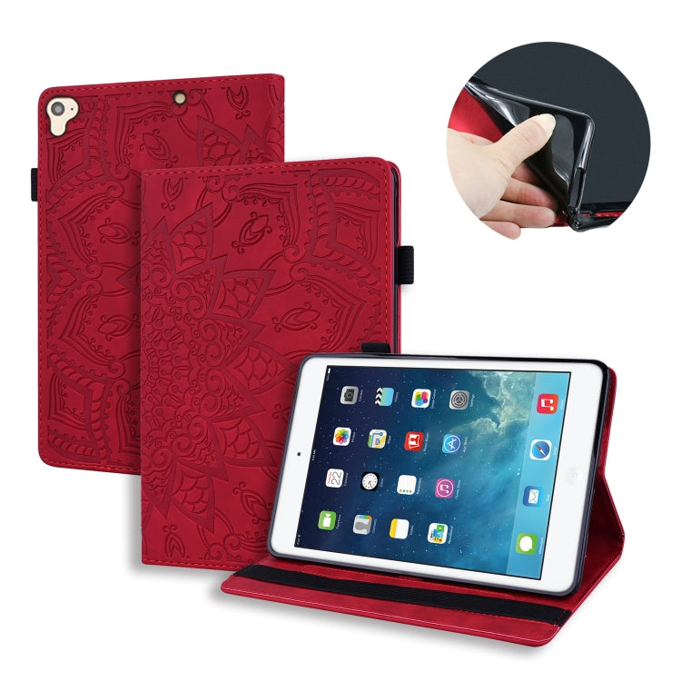 Calf Pattern Double Folding Design Embossed Leather Case with Holder & Card Slots & Pen Slot & Elastic Band, For iPad Pro 9.7 inch, For iPad 10.2 2021 / 2020 / 2019, For iPad 4 & 3 & 2, For iPad Mini 2019 & 4 & 3 & 2