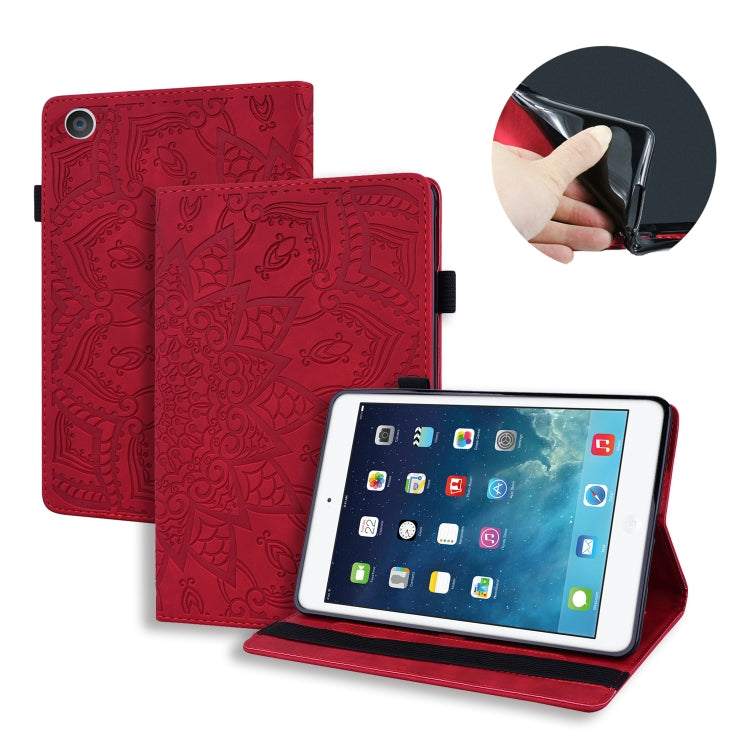 Calf Pattern Double Folding Design Embossed Leather Case with Holder & Card Slots & Pen Slot & Elastic Band, For iPad Pro 9.7 inch, For iPad 10.2 2021 / 2020 / 2019, For iPad 4 & 3 & 2, For iPad Mini 2019 & 4 & 3 & 2