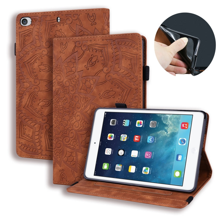 Calf Pattern Double Folding Design Embossed Leather Case with Holder & Card Slots & Pen Slot & Elastic Band, For iPad Pro 9.7 inch, For iPad 10.2 2021 / 2020 / 2019, For iPad 4 & 3 & 2, For iPad Mini 2019 & 4 & 3 & 2