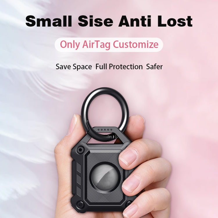 Anti-scratch Shockproof TPU Protective Cover Case with Keychain Hook Loop for AirTag, Armor, Punk Armor