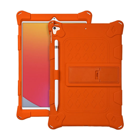 All-inclusive Silicone Shockproof Case with Holder, For iPad mini 5 / 4 with Pen Slot, For iPad 9.7 2018/2017 / Air 2 / Air / Pro 9.7 2016, For iPad Pro 10.5 / 10.2 2021 / 2020 / 2019 / Air 3, For iPad Pro 11 2021 / 2020 / Air 2020 10.9