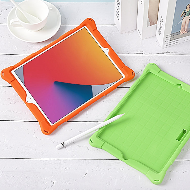 All-inclusive Silicone Shockproof Case with Holder, For iPad mini 5 / 4 with Pen Slot, For iPad 9.7 2018/2017 / Air 2 / Air / Pro 9.7 2016, For iPad Pro 10.5 / 10.2 2021 / 2020 / 2019 / Air 3, For iPad Pro 11 2021 / 2020 / Air 2020 10.9