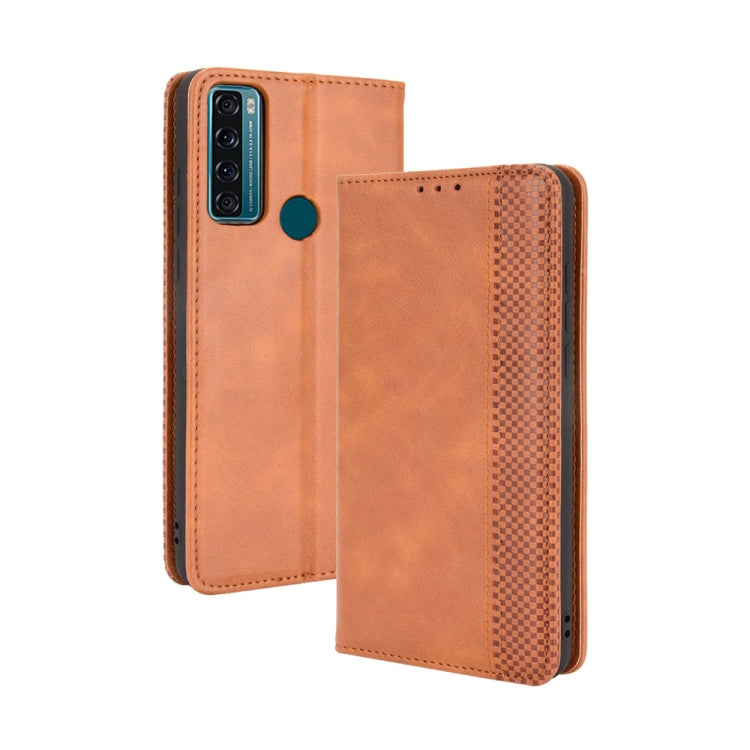 Magnetic Buckle Retro Crazy Horse Texture Horizontal Flip Leather Case with Holder & Card Slots & Photo Frame, For Motorola Moto G60 / Moto G40 Fusion, For OPPO Realme C11 2021 / Realme C20 / Realme C20a, For OPPO Reno5 A, For TCL 20 5G / 20S / 20L / 2...