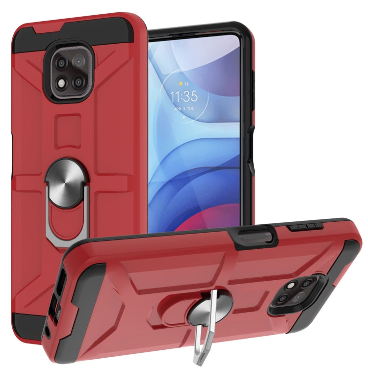 War-god Armor TPU + PC Shockproof Magnetic Protective Case with Ring Holder, For LG K53, For Motorola Moto E7 Power 2021, For Motorola Moto G 5G / One 5G Ace, For Motorola Moto G Play 2021, For Motorola Moto G Power 2021, For Motorola Moto G Stylus 2021