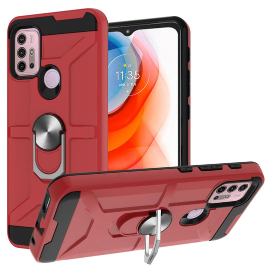 War-god Armor TPU + PC Shockproof Magnetic Protective Case with Ring Holder, For Motorola Moto G10 / G30