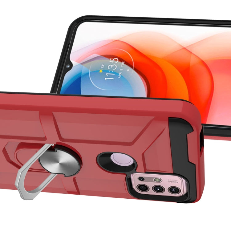 War-god Armor TPU + PC Shockproof Magnetic Protective Case with Ring Holder, For Motorola Moto G10 / G30