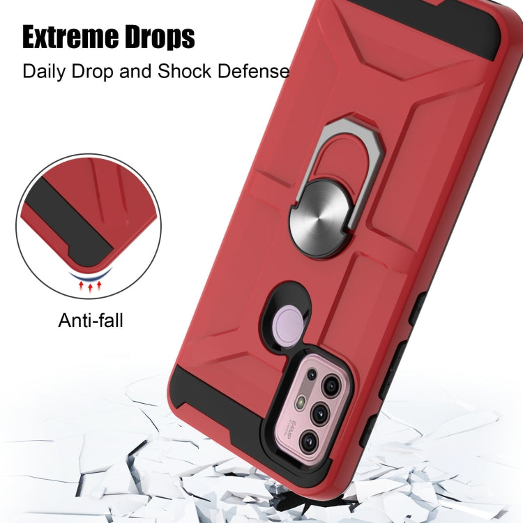 War-god Armor TPU + PC Shockproof Magnetic Protective Case with Ring Holder, For Motorola Moto G10 / G30