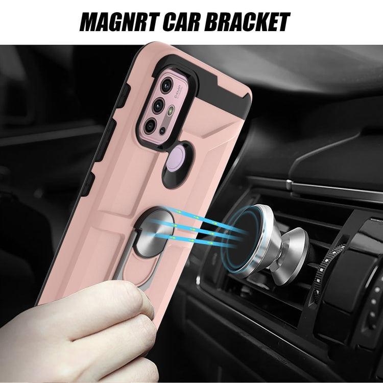 War-god Armor TPU + PC Shockproof Magnetic Protective Case with Ring Holder, For Motorola Moto G10 / G30